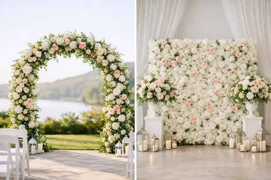 Floral Arch Versus Backdrop for Weddings