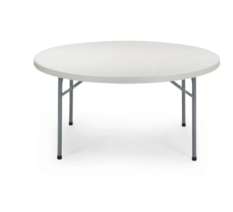 60 inch round table rental - white banquet table for weddings and events
